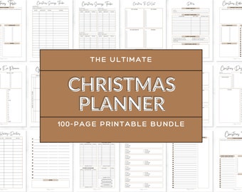 2023 Weihnachtsplaner zum Ausdrucken - Dein ultimativer Weihnachtsplaner - Erhältlich in den Größen A4, A5, Letter und Happy Planner