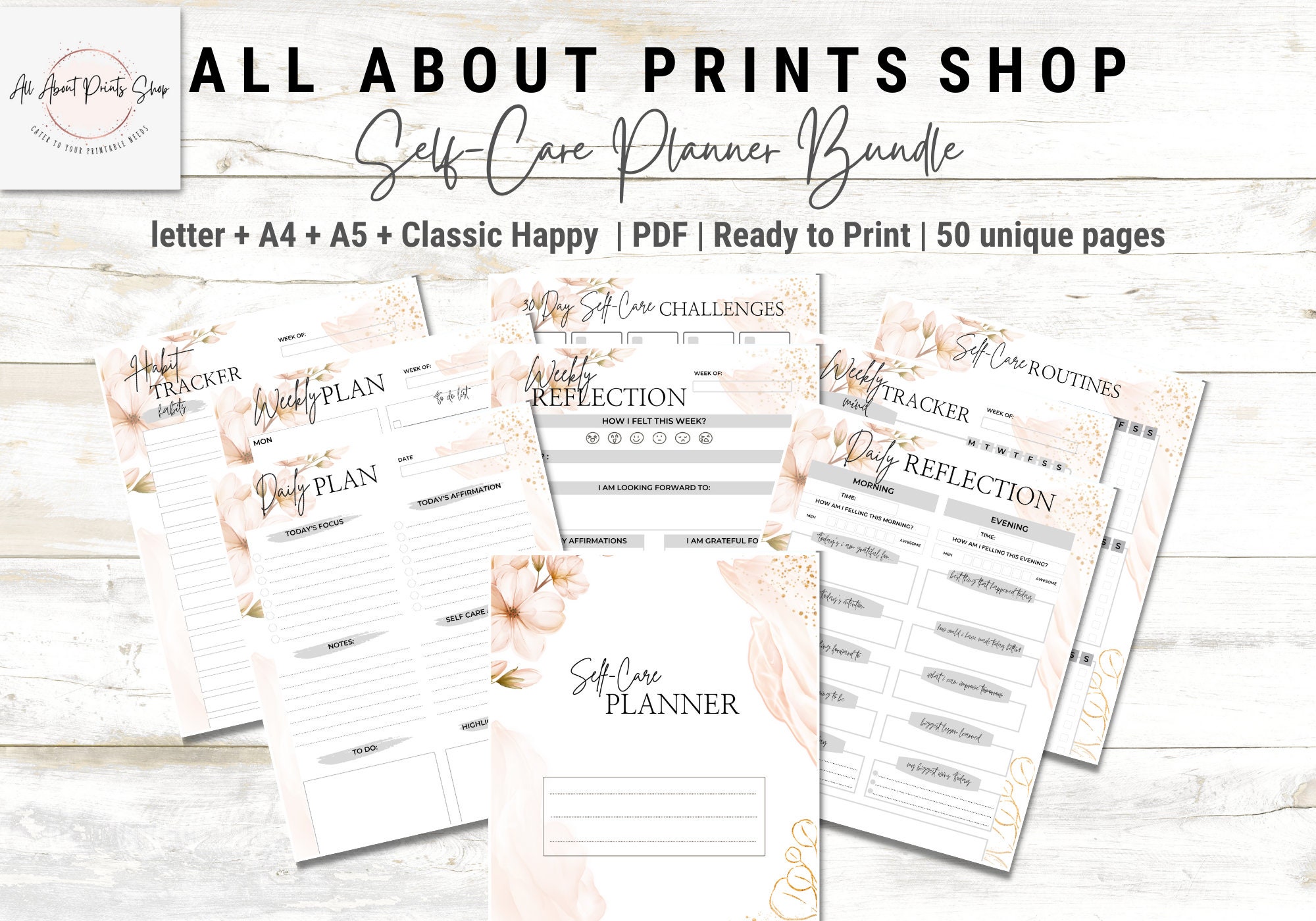Self Care Planner, Self Care Checklist, Self-care Journal | Planner ...