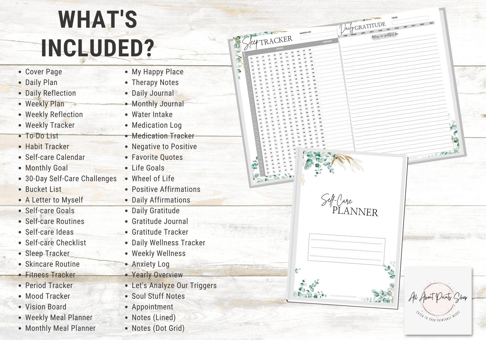 Self Care Planner Self Care Checklist Self-care Journal | Planner ...
