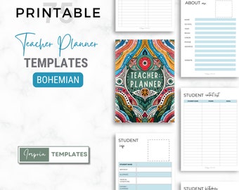 Planificador para profesores 2024: elegante - Imprimible en A4, A5, Carta, tamaño Happy Planner - El mejor organizador para educadores