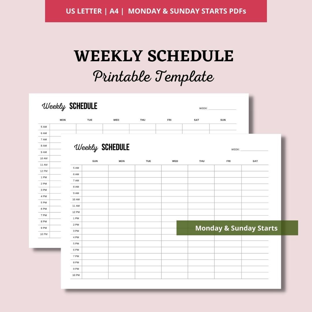 weekly-planner-printable-hourly-weekly-schedule-landscape-week-overview-weekly-board-weekly-wall-planner-weekly-planner-digital-etsy