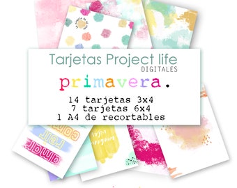 Tarjetas Project Life Digitales