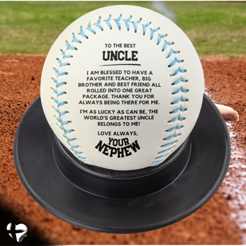 Uncle Baseball Uncle Gift From Niece or Nephew | Custom Printed Baseball W/ Stand ...