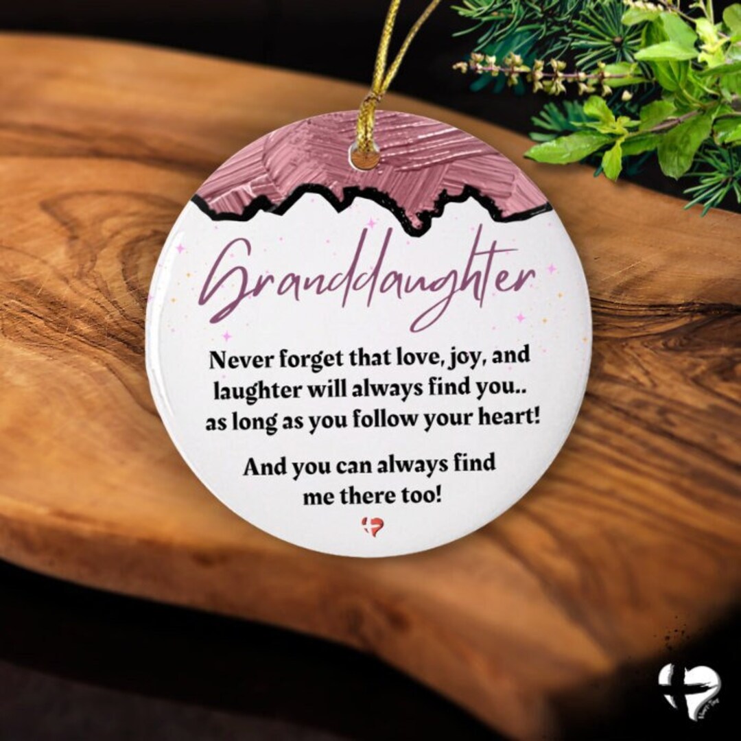 Granddaughter Ornament Personalized Holiday Keepsake Gift Etsy
