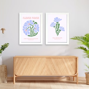 Flor en un cartel de jarrón para la decoración del hogar, cartel de pared botánica, mercado de flores digital amanecer boho flor arte decoración estilo boho
