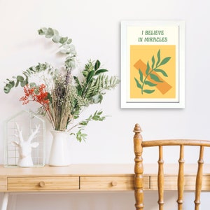 Póster de flor en un jarrón para decoración del hogar, Póster de pared botánico, Descarga digital del mercado de flores, Arte floral boho, Decoración de estilo boho