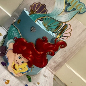 Little Mermaid cake Topper, Ariel Cake topper, Little mermaid cupcake toppers, Little mermaid party decoration, Little mermaid birthday a