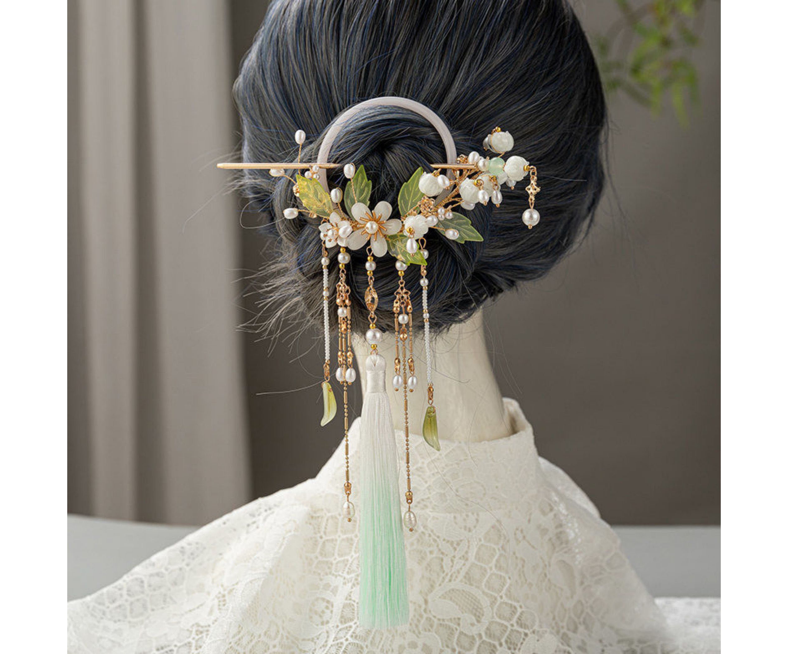 East Meets Dress Golden Snowflake Hair Pins | Chinese Wedding Hair Accessory