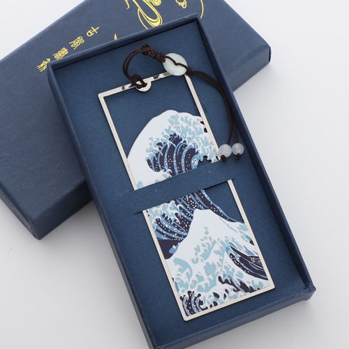 Japanese Ukiyoe Bookmark Bookmark With Tassel the Great Wave Etsy