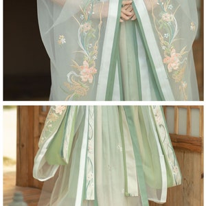 Women Green Hanfu Dress, Spring Fairy Hanfu Clothing, Chinese Style ...