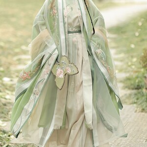 Women Green Hanfu Dress, Spring Fairy Hanfu Clothing, Chinese Style ...