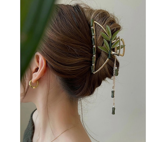 Leaves Hair Claw Clip/hair Accessories/chinese Etsy