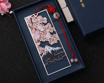 Japanese Sakura Metal Bookmarks - Elegant Brass Bookmarks for Book