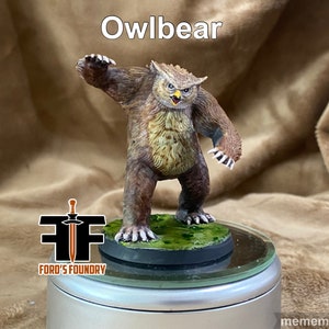 Owlbear RPG Miniature - Resin 3D Print - Primed Ready to Paint