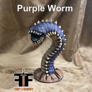 Purple Worm - Huge or Gargantuan (3-4” base) - RPG Miniature - MZ4250