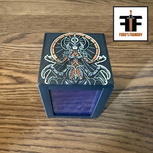 mtg sheoldred commander deck Sheoldred, the Apocalypse Forced Card Draw Life Drain Magic Leather Sheoldred MTG deck box,
