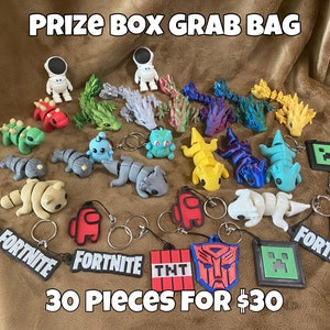 Massenpreis Box Grab Bag Spielzeug - Party Favor - Mehrere Designs - Schlüsselanhänger - Flexi Dragons
