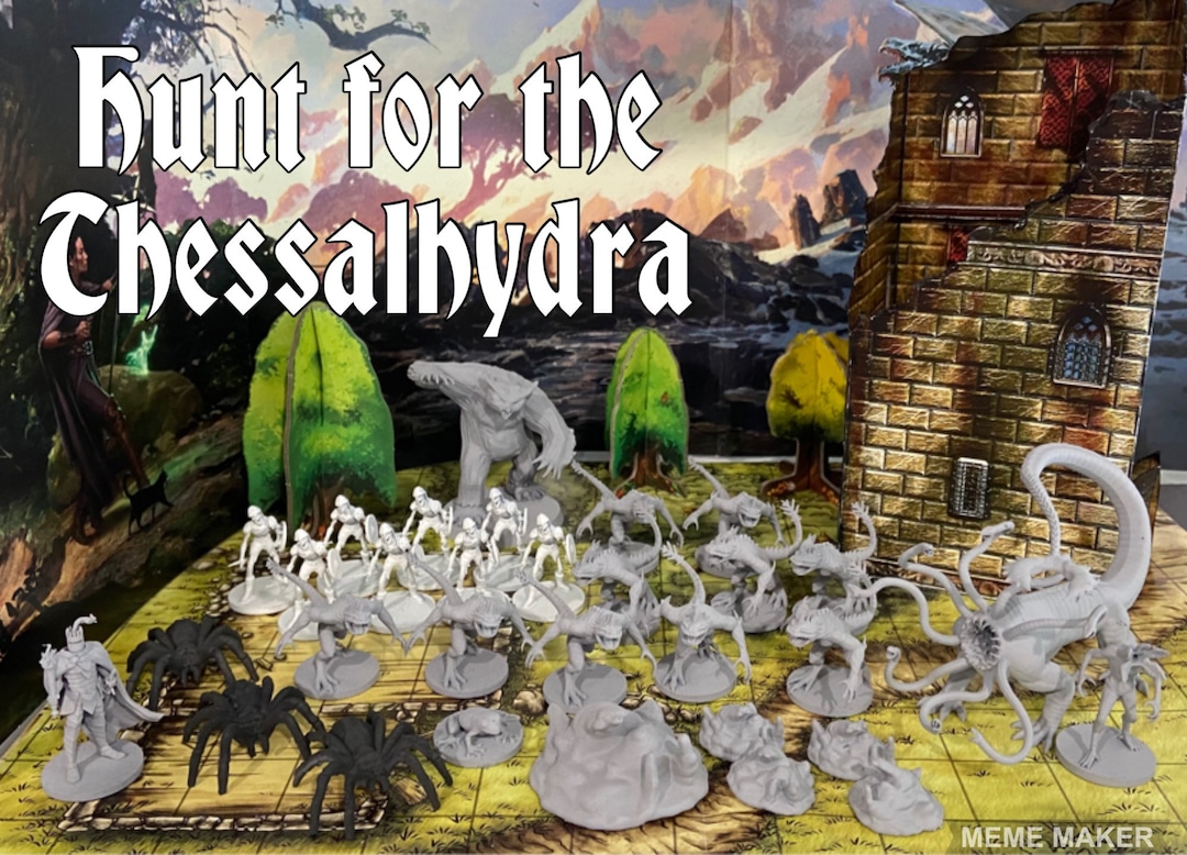 Hunt for the Thessalhydra RPG Miniatures Set - Resin 3D Print - Primed  Ready to Paint - Etsy Australia