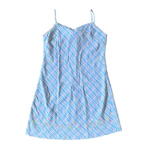Blue Plaid Dress 90s - Etsy
