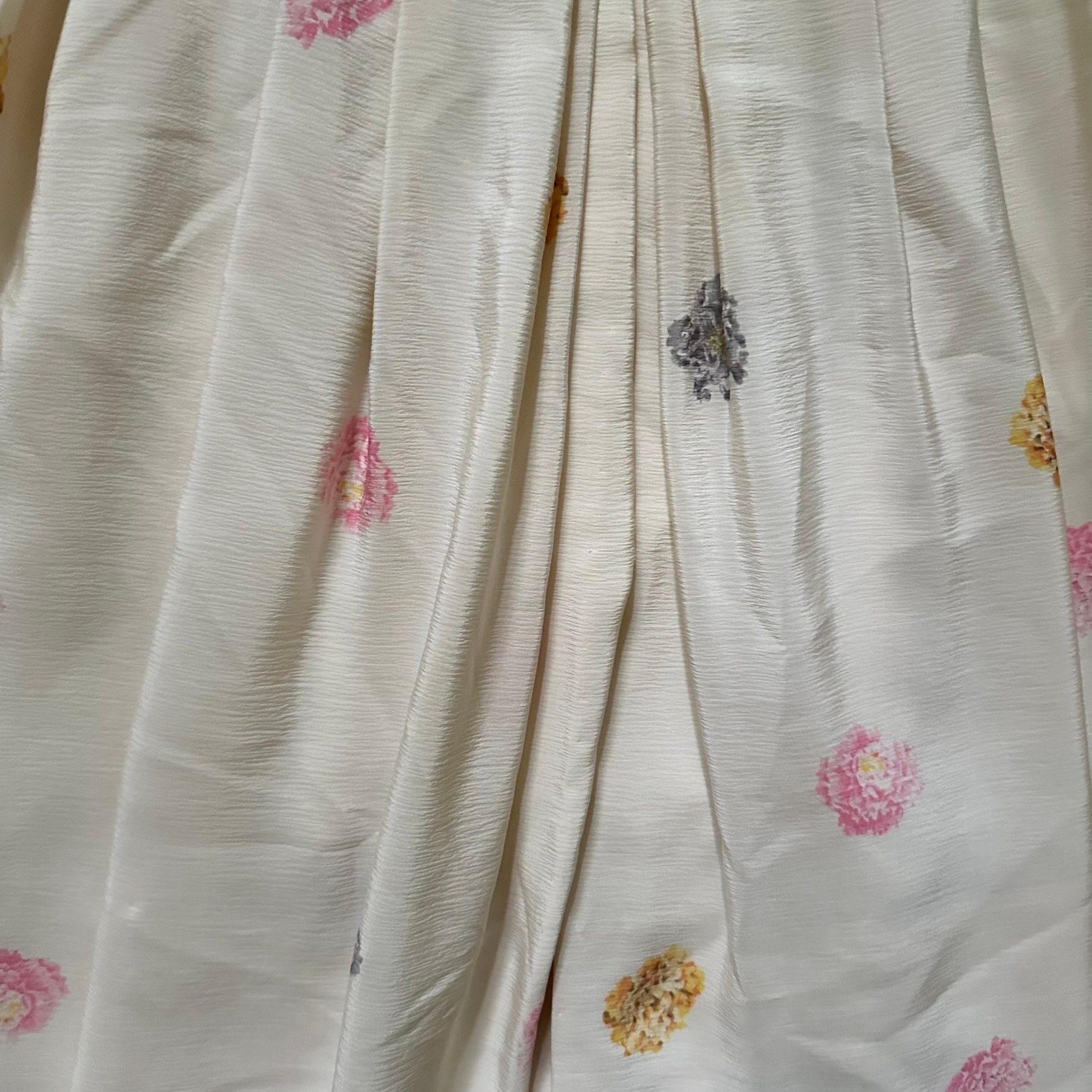 Prettiest Spring 1986 Arnold Scaasi Strapless Bright Floral Print Silk Dress