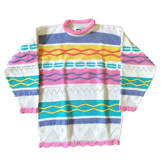 Pastel shop striped sweater