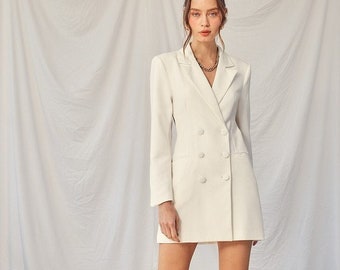 blazer button dress