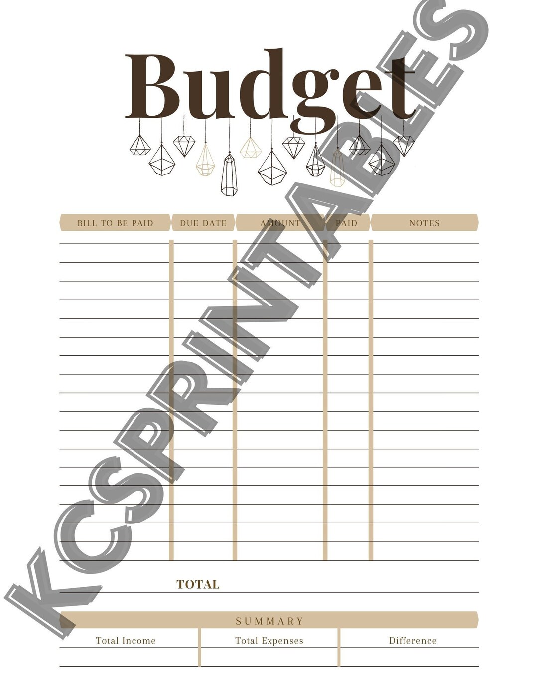 Cash Envelope Savings Bundle – Earthy Minimalist Design | Printable ...