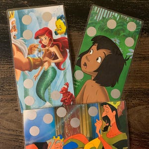 Disney Wish Upon a Budget Scratch-Off Savings Challenge | 75 or 150 | Budget Tracker with Beloved Characters | Upcycled & Handmade