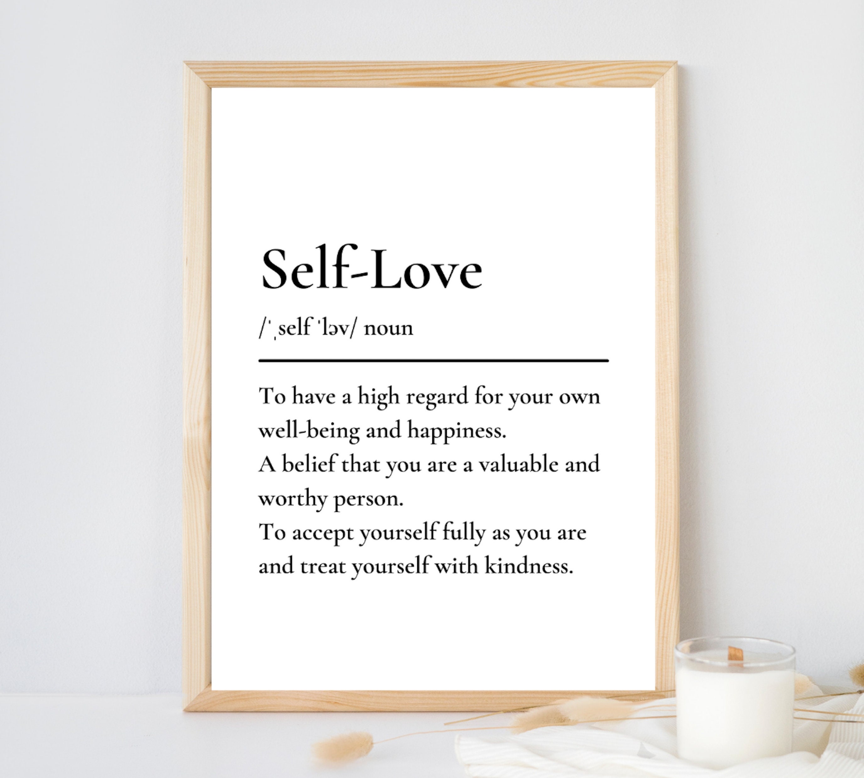 Self Love Definition Printable Pastels Set of 3 Prints Self Etsy