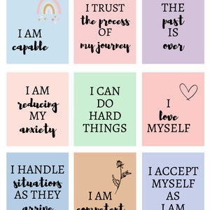 Anxiety Coping Cards, Affirmation Cards Printable, Anxiety Cards ...