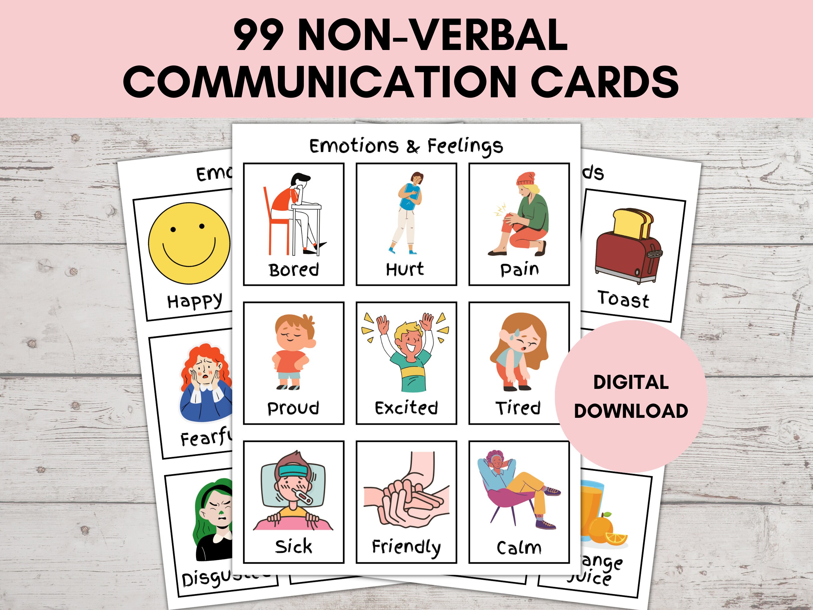 Nonverbal Communication Cards, Visual Board, Flash Cards Special Needs, Senior Hospital Adults, Autism Children, Special Needs Flash Cards