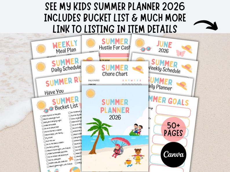 Summer Bucket List Printable, Editable Summer Bucket List, Bucket List Template, Summer Template For Kids, Summer Activities Checklist image 7