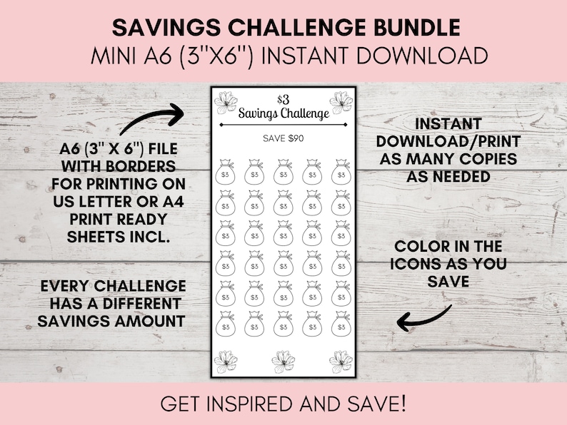 Low Savings Challenge Printable Savings Challenge Etsy