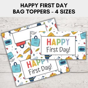 First Day of School Cookie Topper, Back To School Treat Bag Topper, Back To School Bag Topper, 1st Day of School Cookies