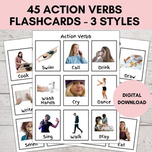 Nonverbal Communication Cards, Visual Board, Flash Cards Special Needs, Senior Hospital Adults, Autism Children, Flash Cards Action Verbs