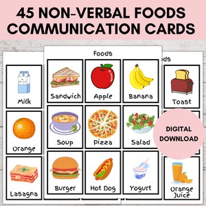Non-verbale communicatiekaarten, visueel bord, flashkaarten met speciale behoeften, seniorenziekenhuisvolwassenen, kinderen met autisme, flashkaarten VOEDSEL