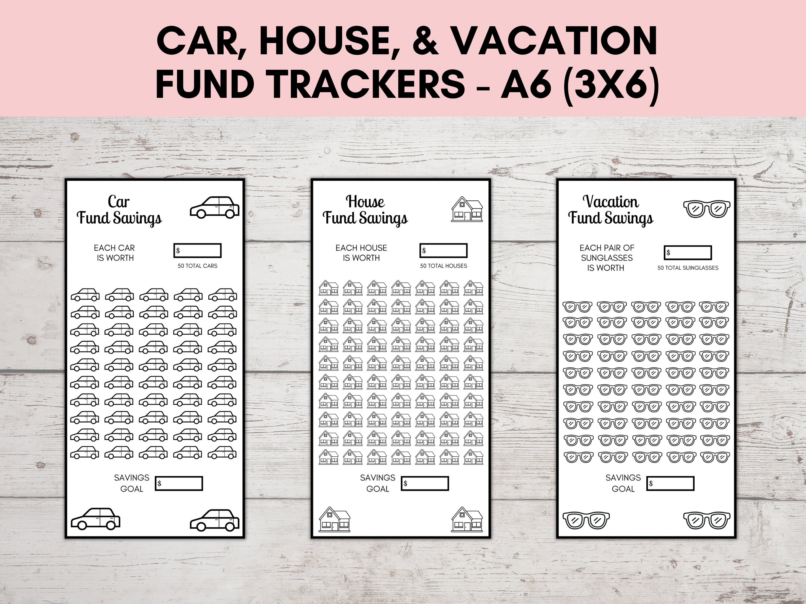 Low Income Savings Challenge Printable, Savings Challenge Bundle, A6 ...