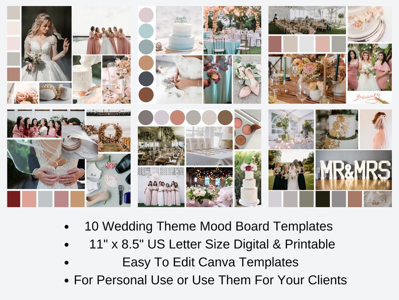 Wedding Mood Board Template Mood Board Templates Canva Editable Mood Wedding Mood Board Template Mood Board Templates Canva Editable Mood