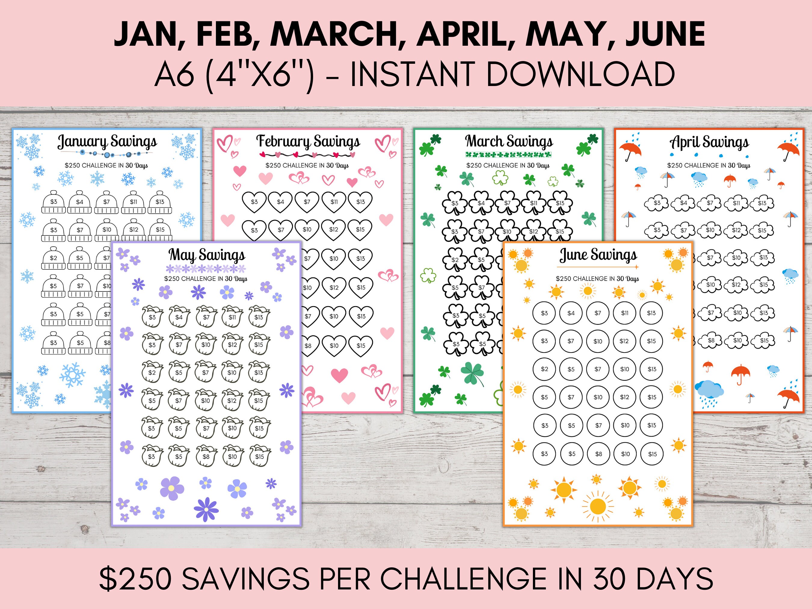 Savings Challenge Printable, Savings Challenge Bundle, 100 Envelope ...