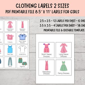 Kids Dresser Labels, EDITABLE & PRITNTABLE Closet Storage Labels ...