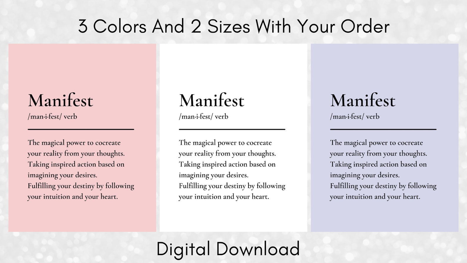 Manifest Definition Print Definition Print Manifest Manifest Etsy