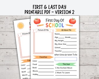 First Day of School Interview, Back to School Printable, Back to School Interview, All About Me Printable, Interview Template for Kids VS2