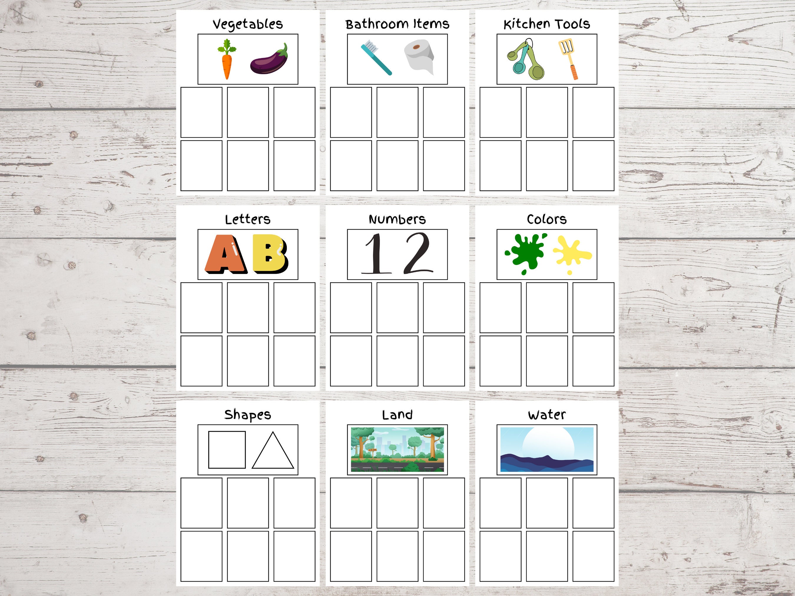 Category Sorting Bundle 1-5, Speech Therapy, Sorting Objects Into ...