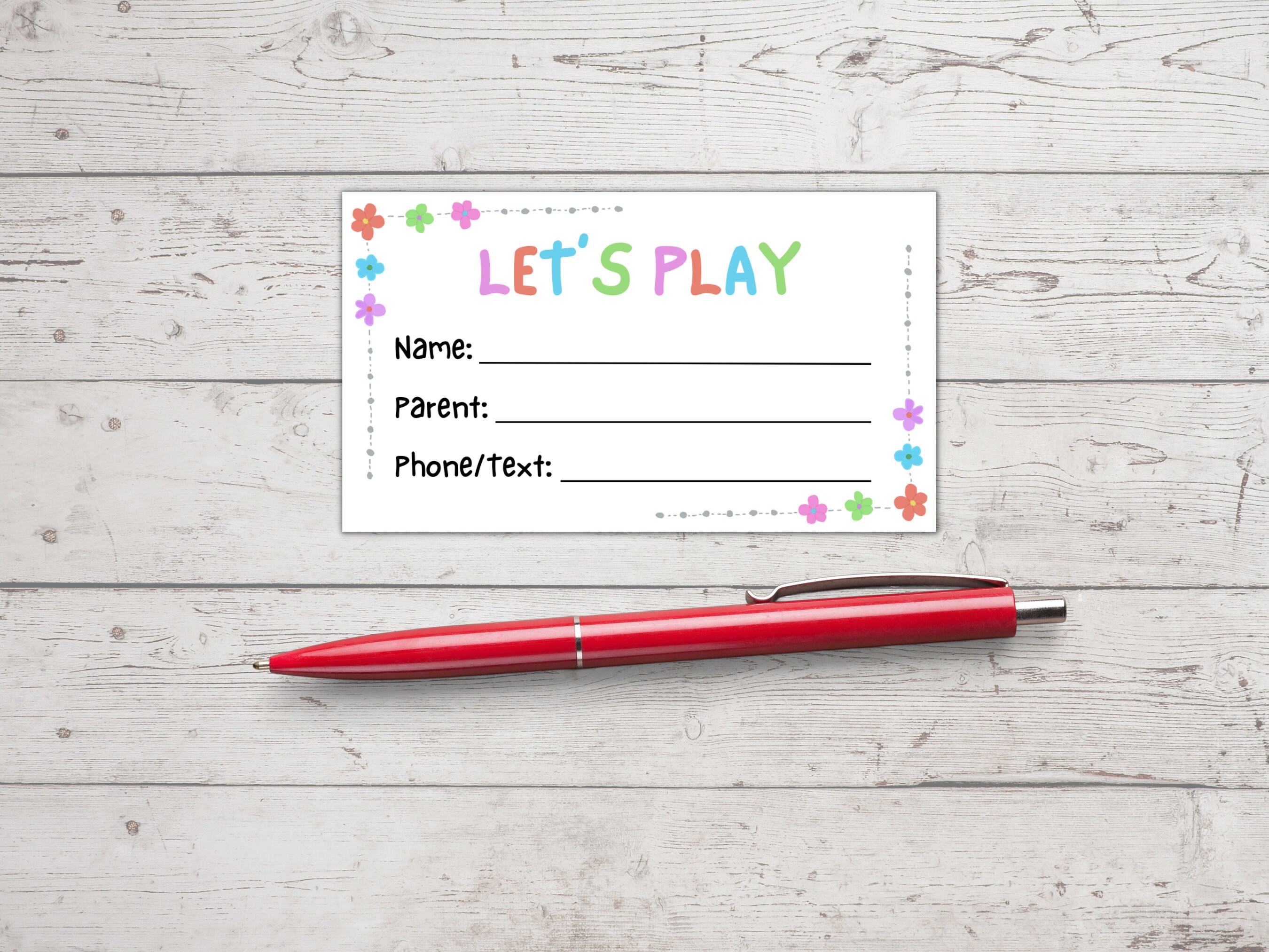 Playdate Cards Printable Playdate Cards for Kids Play Date - Etsy