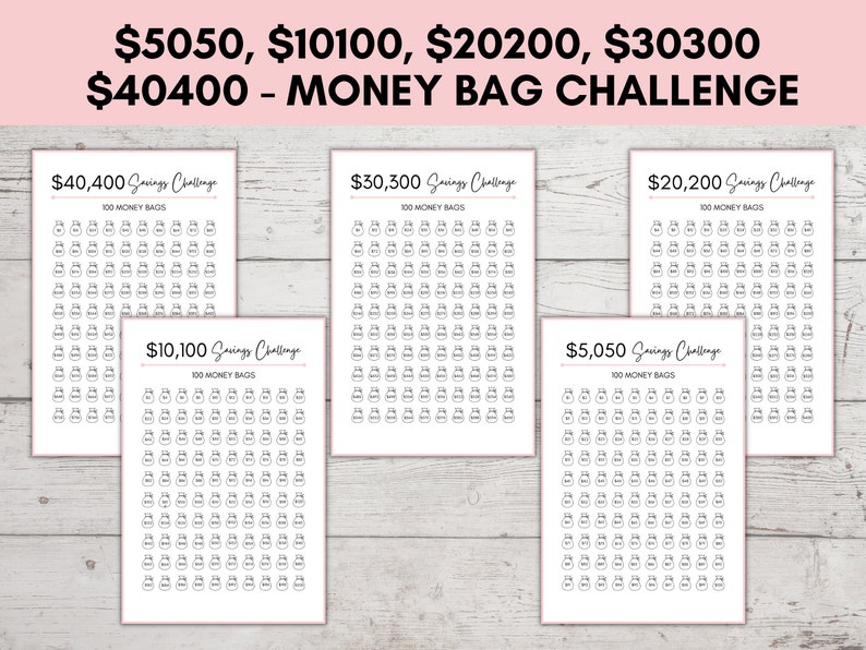 Savings Challenge Printable, Savings Challenge Bundle, 100 Envelope ...