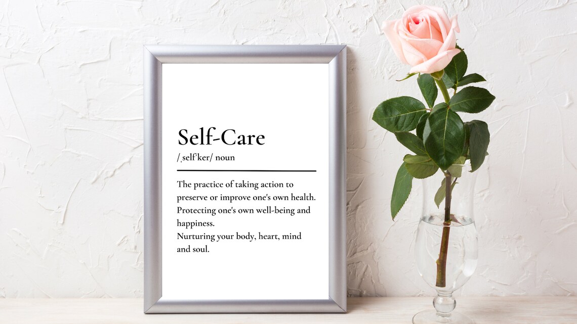Self Care Definition Printable, Selfcare Affirmation Print