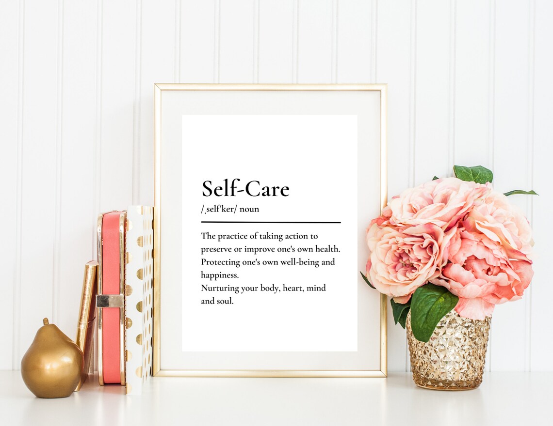Self Care Definition Printable, Selfcare Affirmation Print
