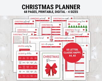 Christmas Planner Printable, Printable Christmas Planner, Xmas Planner, Christmas Planner Kit, Holiday Planner, Christmas To Do List