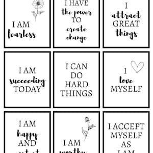 Positive Affirmation Cards Printable Daily Affirmation Cards - Etsy