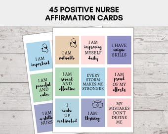 Nurse Affirmation Cards, Positive Words of Encouragement for Nurses, Nurse Motivational Quotes, Daily Nurse Affirmations Printable